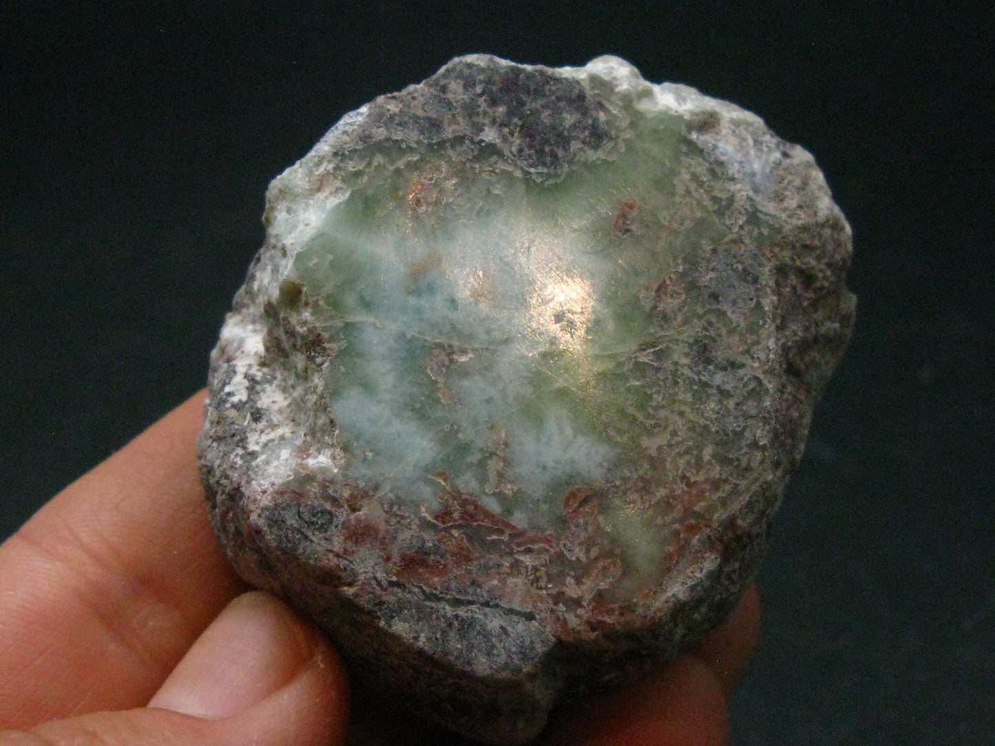 Rare Blue Raw Larimar Pectolite From Dominican Republic - 1.9"
