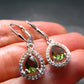 Moldavite Tektite Silver Earrings from Czech Republic - 2.94 Grams