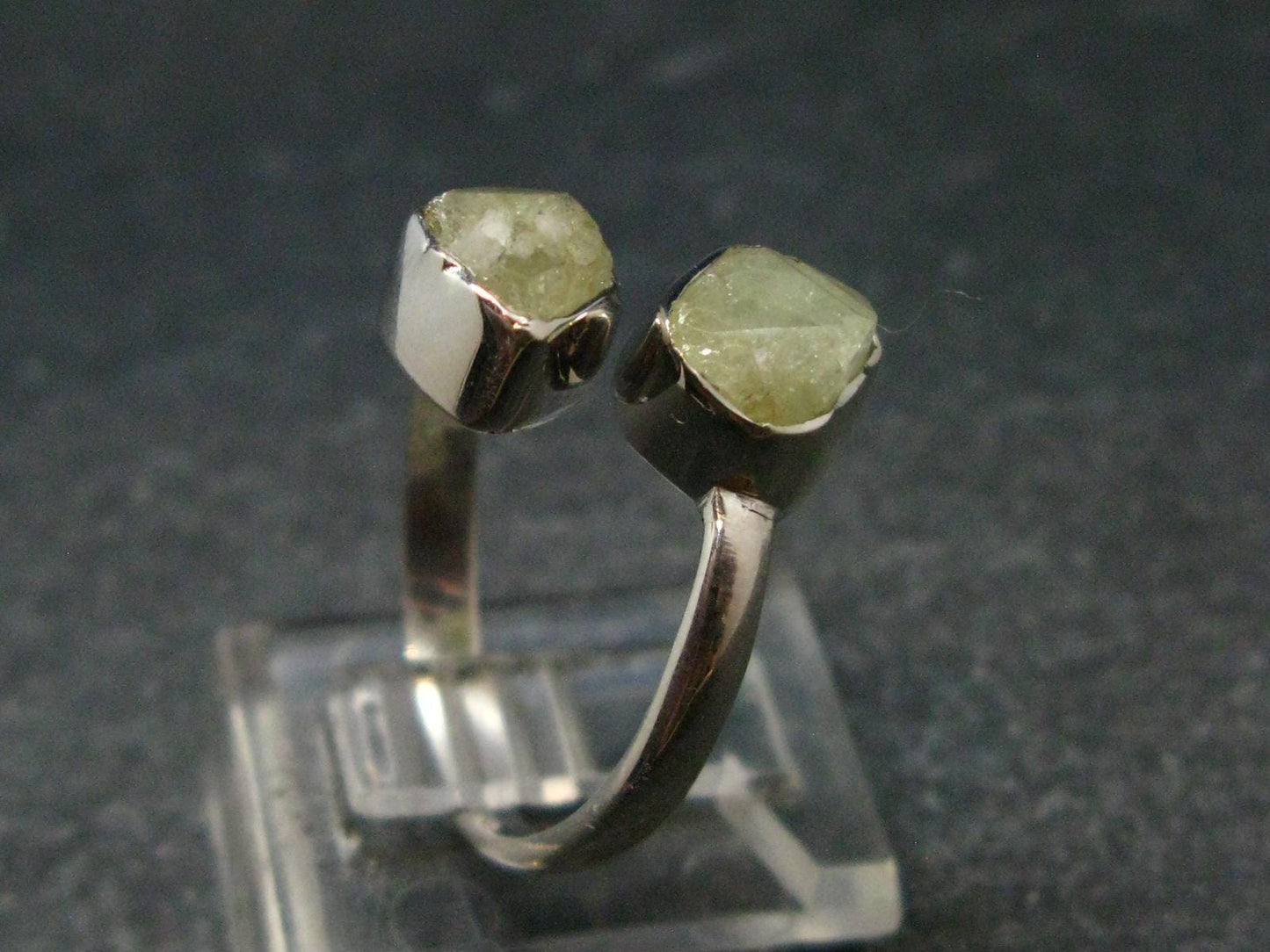 Rhodizite Rhodozite Silver Ring From Madagascar - Adjustable size - 2.85 Grams