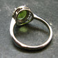Natural Faceted Peridot Olivine Sterling Silver Ring - 3.54 Grams - Size 8.75