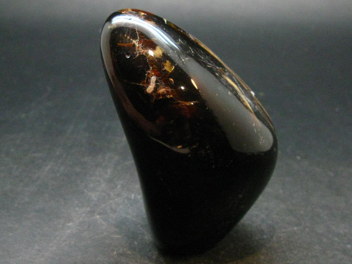 Rare Large Blue Amber Tumbled Piece Fluorescent From Indonesia - 3.4" - 125.63 Grams