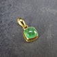 Tsavorite Green Garnet Gold Plated Silver Pendant from Tanzania - 0.7" - 1.48 Grams