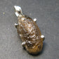 Rare Colombianite Pseudotektite Silver Pendant from Colombia - 1.1"- 3.0 Grams