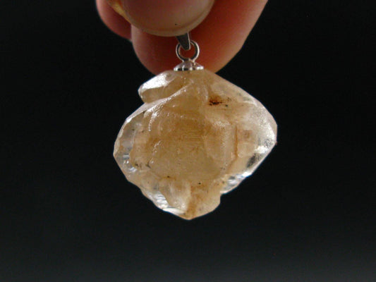 Cerussite Cerusite Crystal Silver Pendant From Morocco - 1.0" - 11.07 Grams