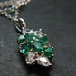 Emerald Silver Pendant W/Chain From Colombia - 3.12 Grams Total