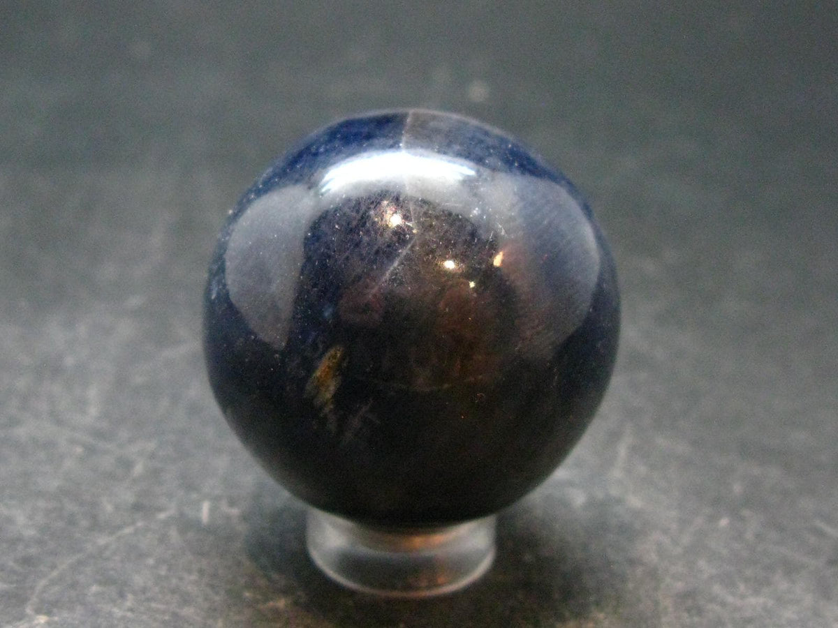 Blue Sapphire Corundum Sphere From India - 1.3" - 74.36 Grams
