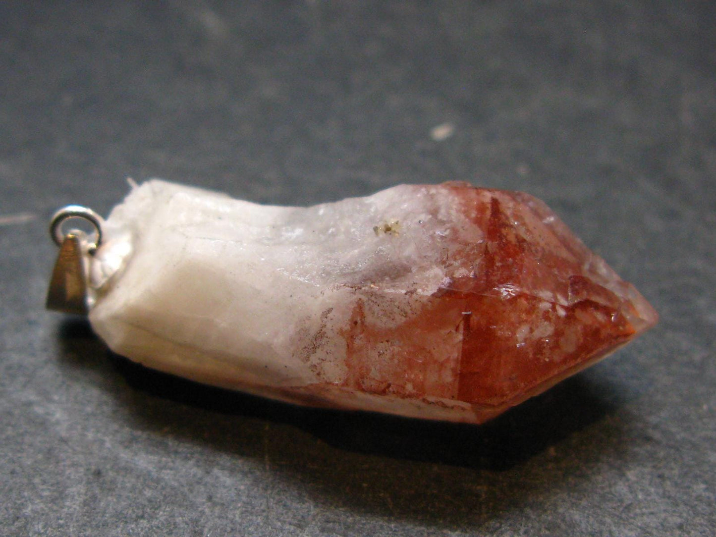 Lithium Quartz Crystal Pendant From Brazil - 1.4" - 4.70 Grams