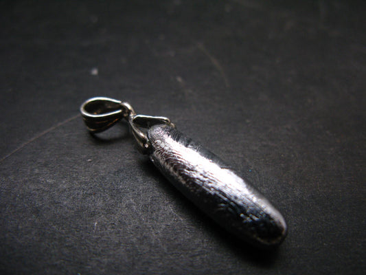 Muonionalusta Meteorite Silver Pendant from Sweden - 1.5" - 5.5 Grams