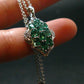 Emerald Silver Pendant W/Chain From Colombia - 3.73 Grams Total