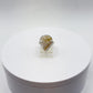 Golden Rutilated Quartz Ring – Pear Shape Rutile Crystal Statement Ring - Size 9