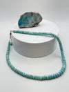 Larimar Round Bead Necklace Ocean Blue Gemstone Necklace Minimalist Jewelry Gift