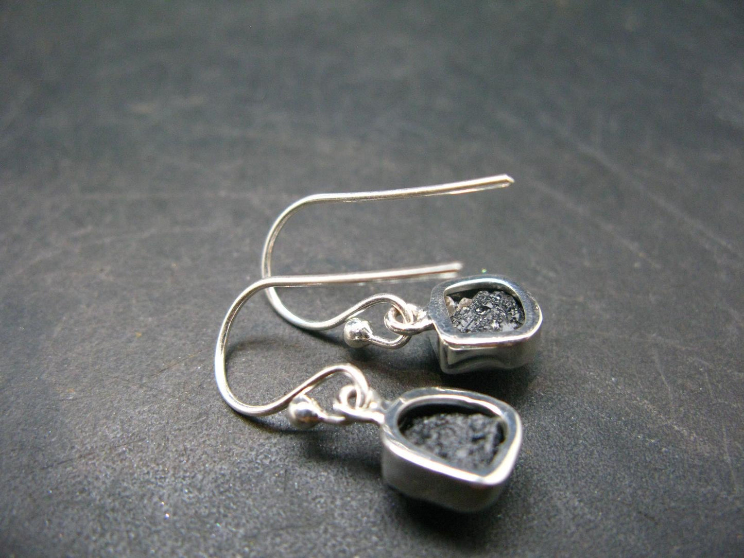 Terminated Brookite Crystal Silver Earrings From Arkansas - 2.41 Grams
