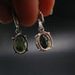 Moldavite Tektite Silver Earrings from Czech Republic - 2.79 Grams