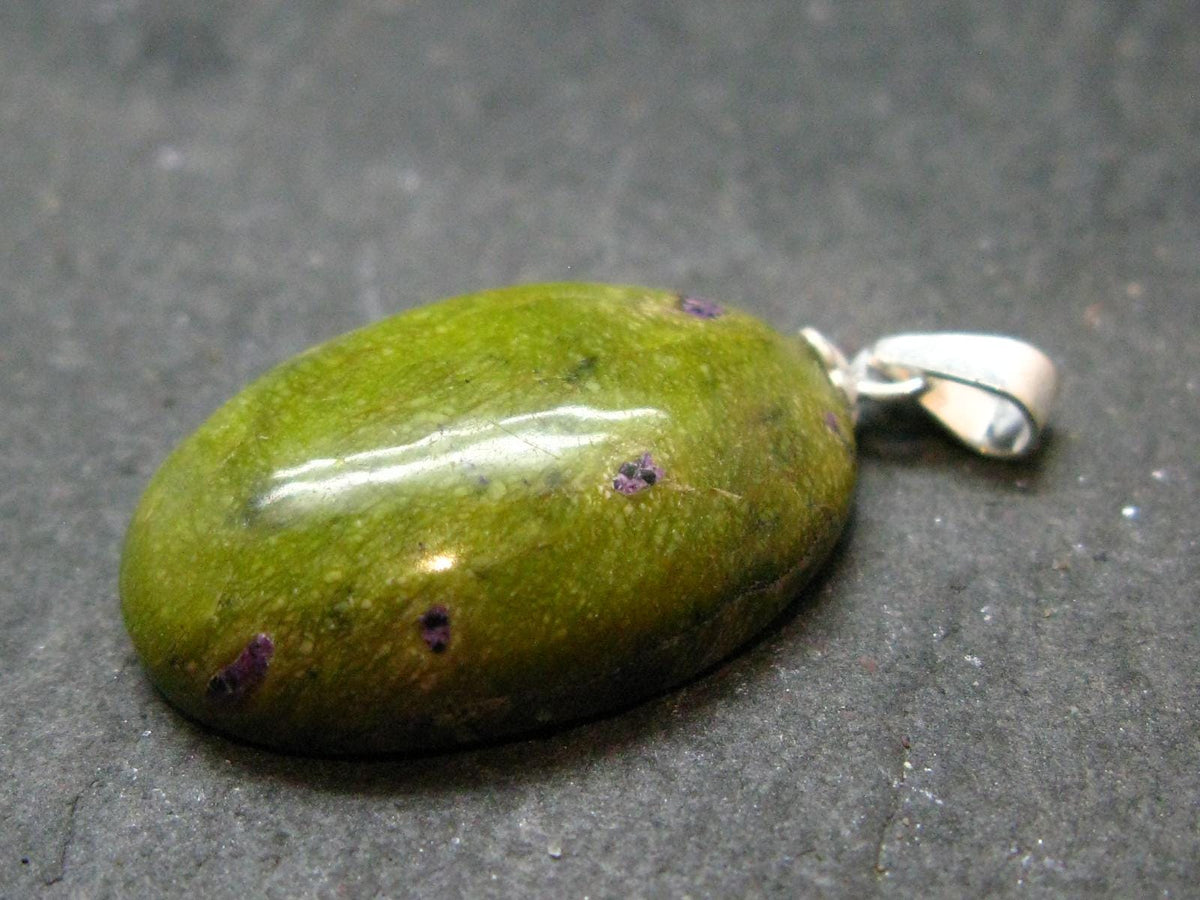 Rare SS Pendant Atlantasite Stichtite + Serpentine from Australia - 1.2"