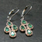 Gem Emerald Faceted Silver Earrings From Colombia - 2.58 Grams Total