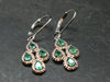 Gem Emerald Faceted Silver Earrings From Colombia - 2.58 Grams Total