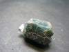 Unpolished Terminated Neon Blue Apatite Silver Pendant From Brazil - 2.6" - 10.49 Grams