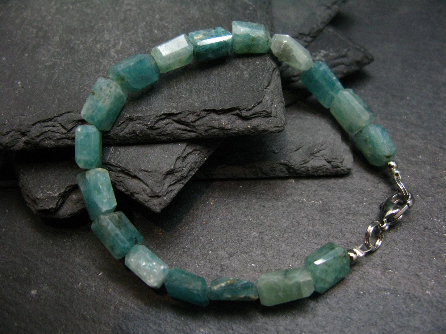 Rare Grandidierite Genuine Bracelet ~ 7 Inches ~ 9mm Facetted Beads