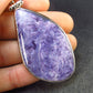 Lilac Stone!!! Stunning Silky Charoite Sterling Silver Pendant From Russia - 2.3" - 15.1 Grams