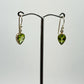 Peridot Teardrop Dangle Earrings | Sterling Silver August Birthstone