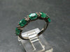 Emerald Faceted Silver Ring from Colombia - 2.52 Grams Total - Size 7.25