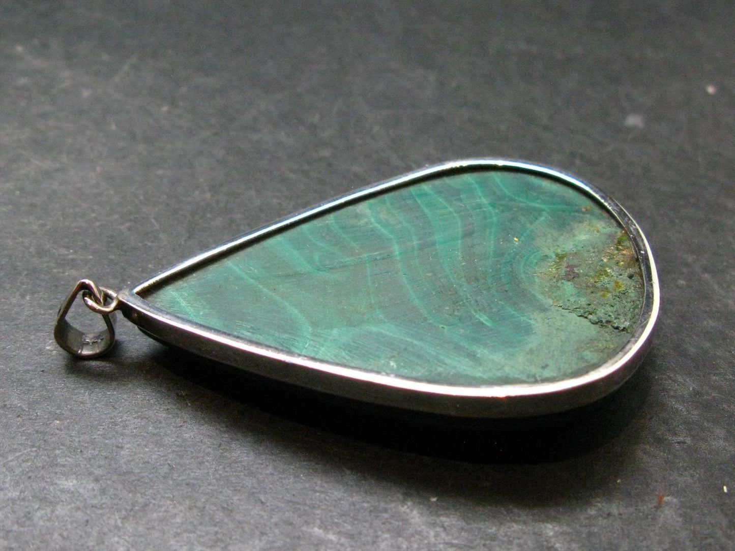 Queen of Green!! Genuine Vivid Vibrant Green Malachite Sterling Silver Pendant - 2.8" - 52.59 Grams