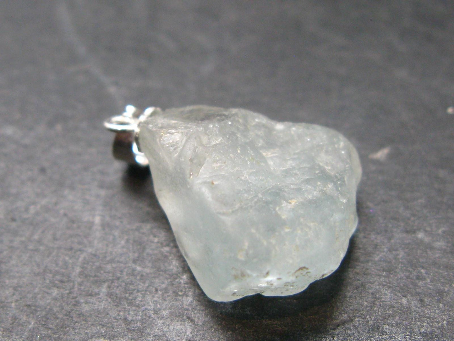 Natural Unheated Raw Gemmy Rich Blue Topaz Pendant from Brazil - 0.9" - 4.11 Grams
