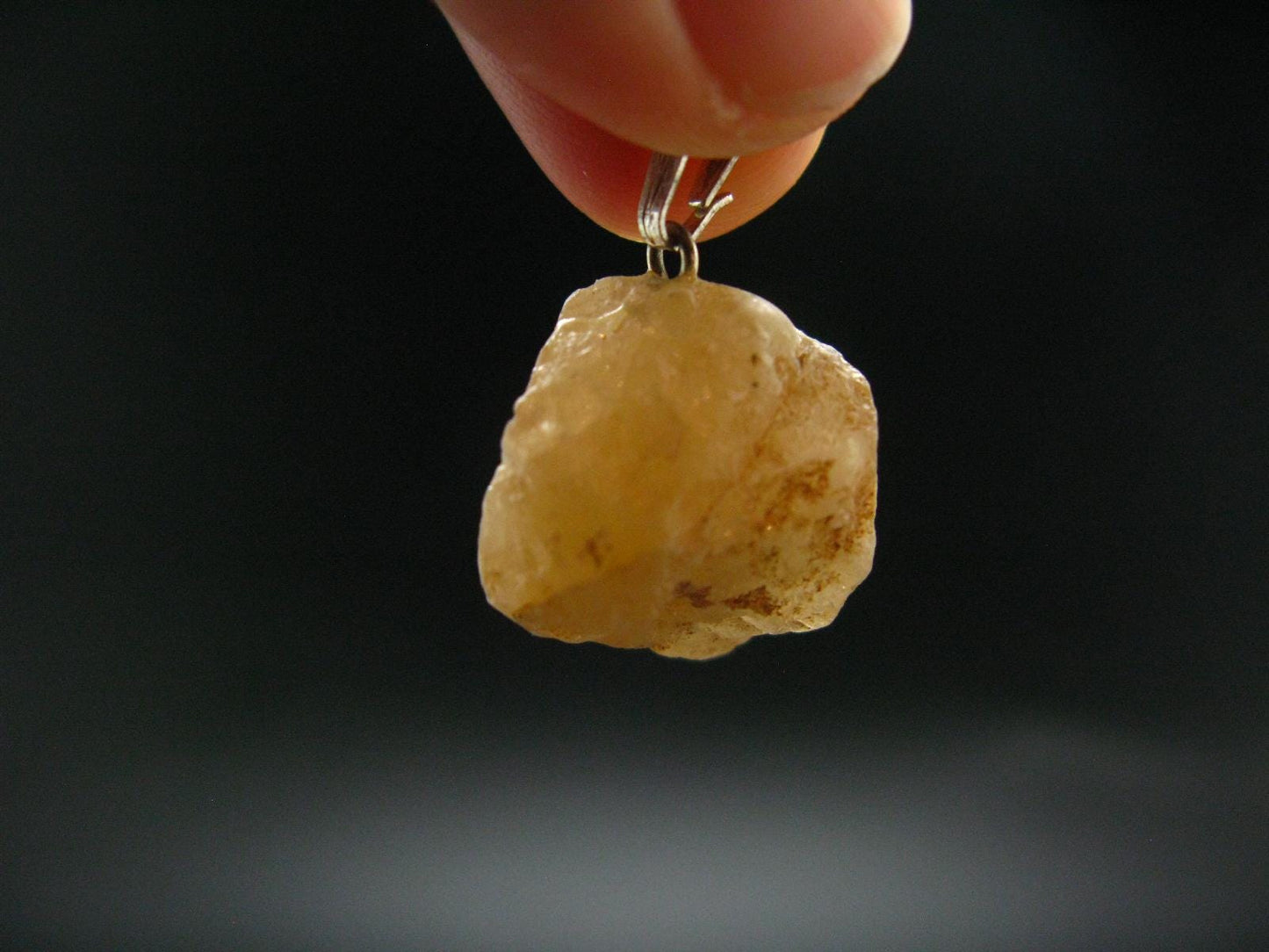 Scheelite Crystal Silver Pendant From China - 1.1" - 10.41 Grams