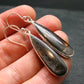 Tumbled Hypersthene Silver Earrings From Canada - 1.9" - 5.25 Grams