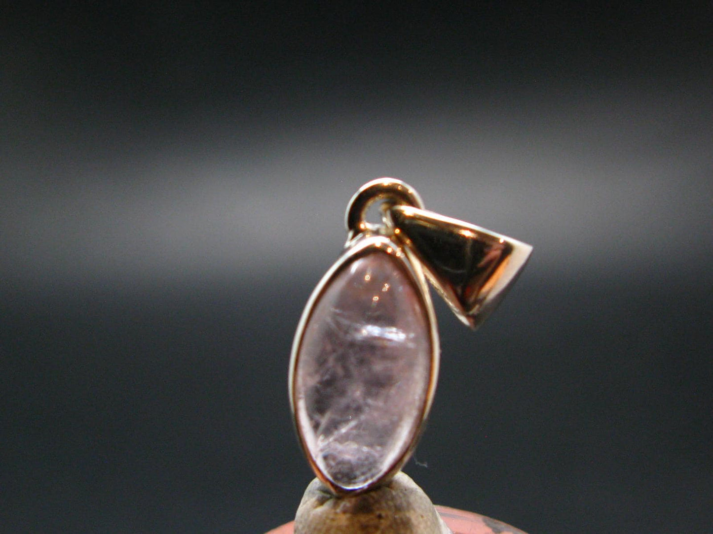 Pink Morganite Silver Pendant From Brazil - 0.9" - 1.92 Grams