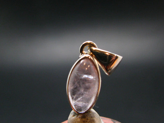 Pink Morganite Silver Pendant From Brazil - 0.9" - 1.92 Grams