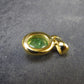 Tsavorite Green Garnet Gold Plated Silver Pendant from Tanzania - 0.7" - 1.76 Grams