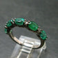 Emerald Faceted Silver Ring from Colombia - 2.52 Grams Total - Size 7.25