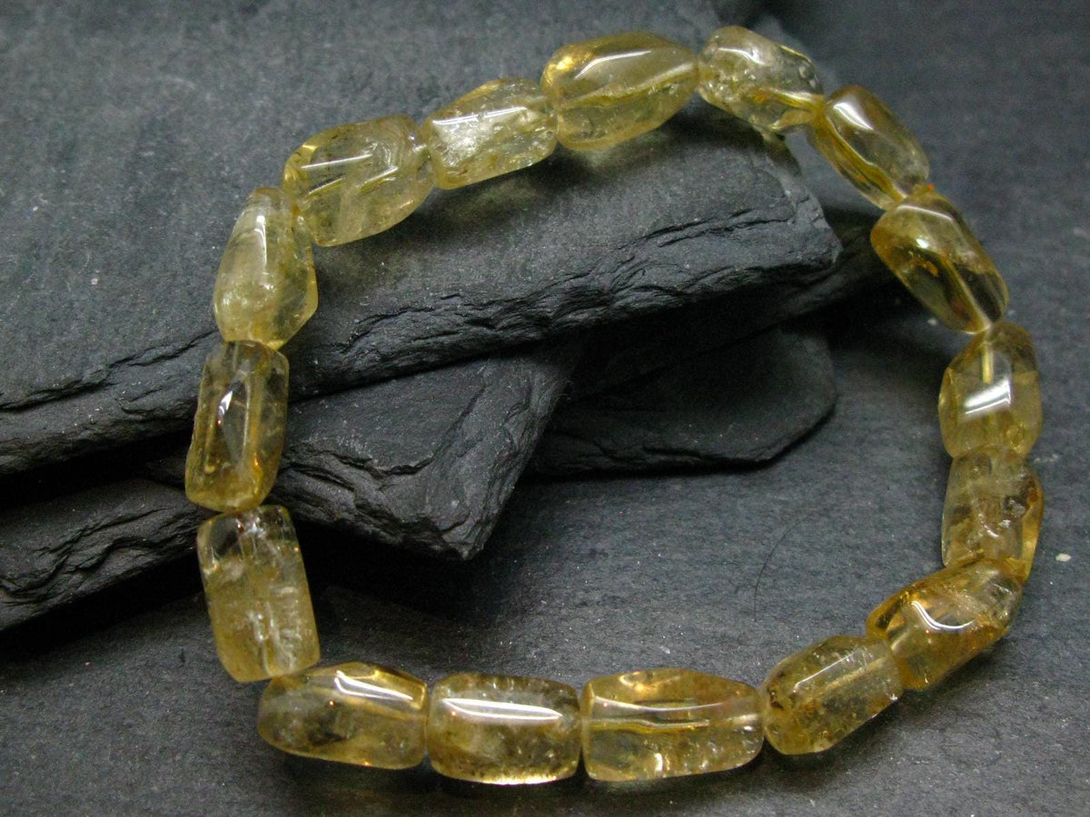 Gem Golden Scapolite Genuine Bracelet ~ 7 Inches ~ 12mm Tumbled Beads