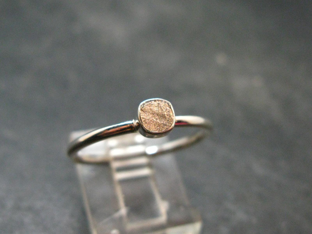 Muonionalusta Meteorite Sterling Silver Ring from Sweden - 1.53 Grams - Size 8