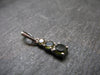 Moldavite Tektite Silver Pendant from Czech Republic - 0.8" - 0.92 Grams