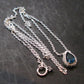 London Blue Topaz Sterling Silver Pendant with CZ From Brazil With Chain - 18" - 2.40 Grams