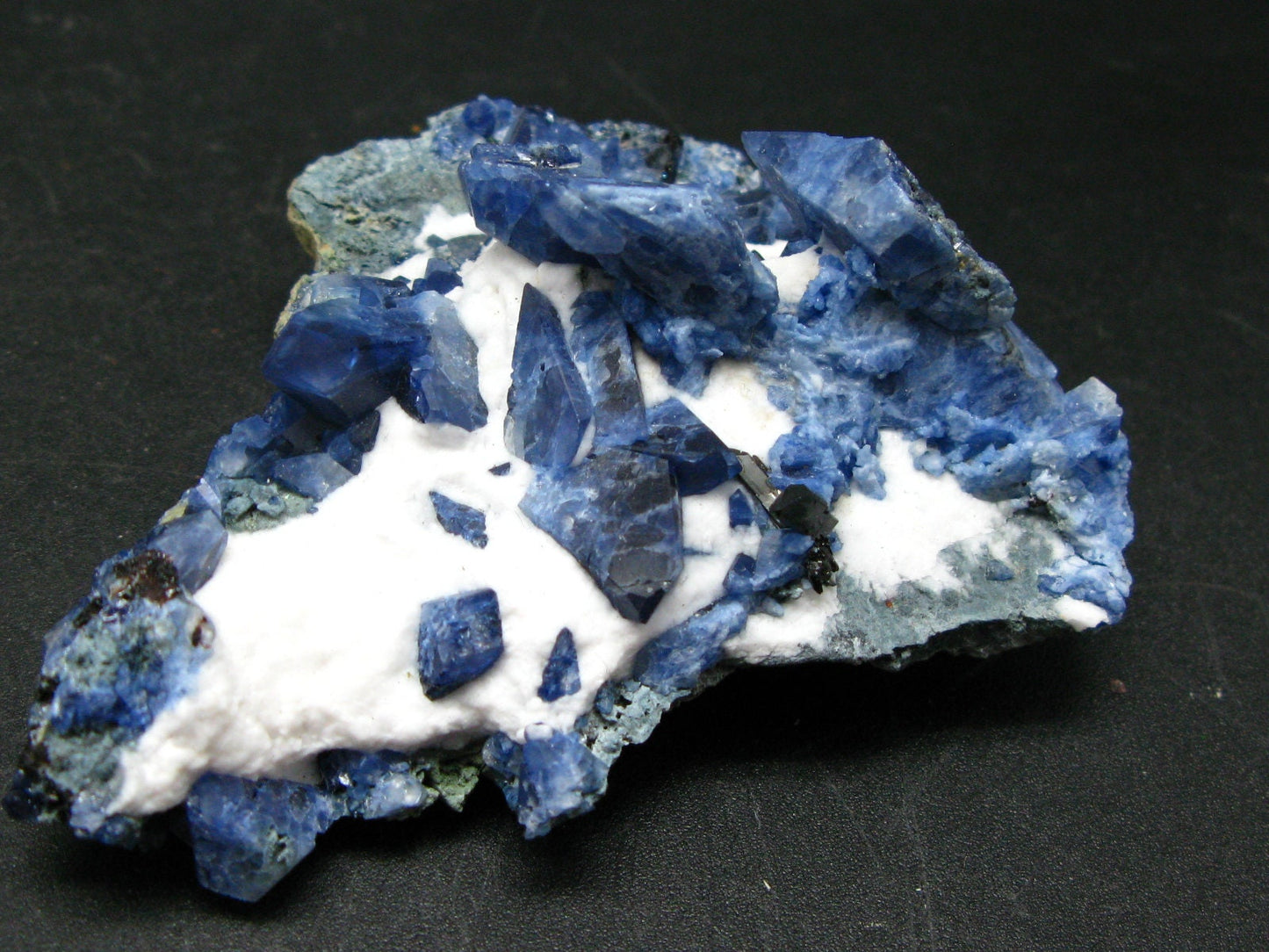 Museum Benitoite and Neptunite on Natrolite Cluster From California - 3.2"