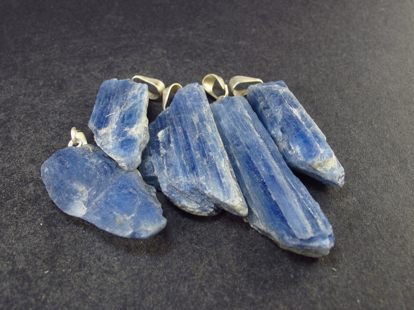 Lot of 5 Blue Kyanite (Paraiba) Crystal Pendants FromTanzania