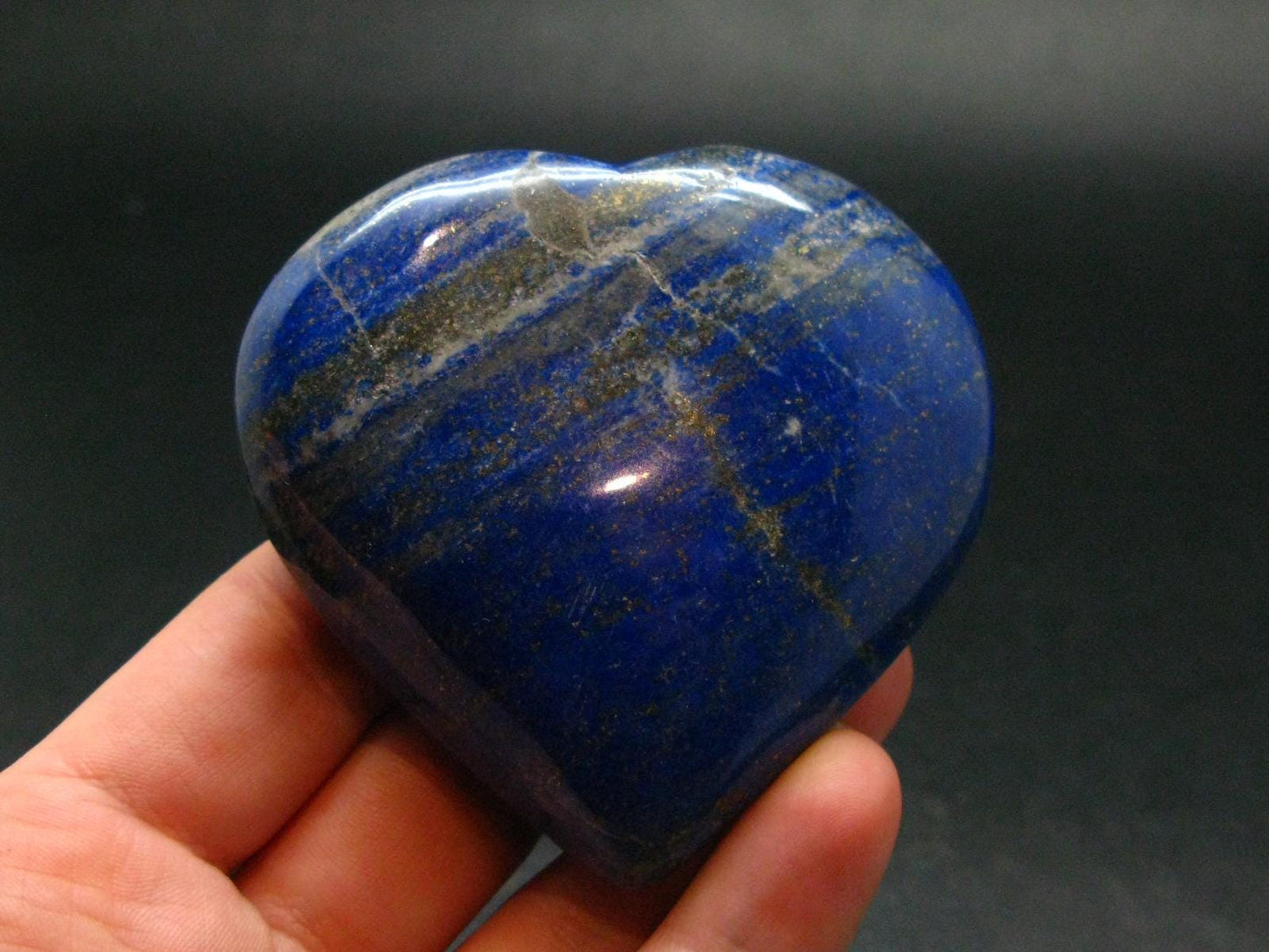Lapis Lazuli Lazurite Tumbled Heart From Afghanistan - 2.5"