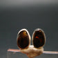 Fire Agate Stud Earrings From Mexico - 0.6" - 2.0 Grams