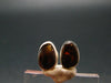 Fire Agate Stud Earrings From Mexico - 0.6" - 2.0 Grams