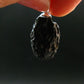 Tibetan Black Tektite Silver Pendant From Tibet - 1.0" - 3.87 Grams