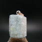 Aquamarine Gem Sterling Silver Pendant From Brazil - 0.8" - 2.81 Grams
