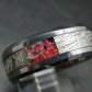 Muonionalusta Meteorite & Opal Steel Ring - 12.65 Grams - Size 10