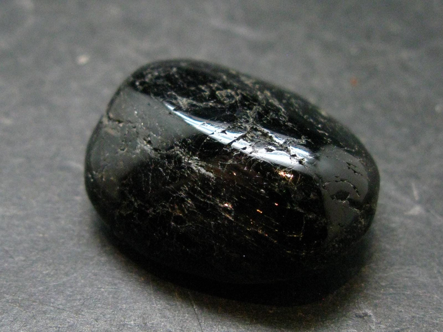 Rare Nuumite Nuummite Tumbled Stone From Greenland - 19.0 Grams - 1.2"