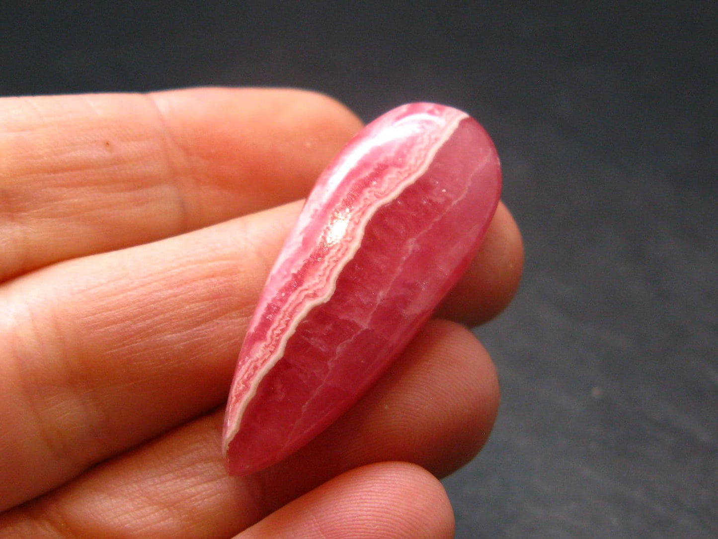Rhodochrosite Cabochon From Peru - 7.38 Grams - 1.4"