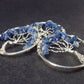 Set of 3 Natural Blue Kyanite Tree of Life Pendants