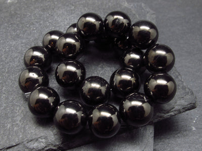 Elite Noble Shungite Genuine Bracelet ~ 7 Inches ~ 10mm Round Beads