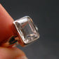 Phenakite Phenacite Crystal Facetted Silver 1.81 Carats Ring From Russia - Size 8 - 2.19 Grams